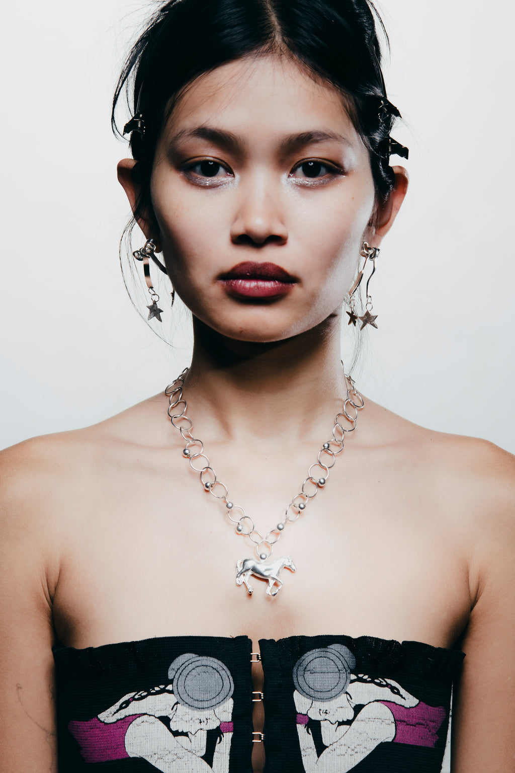 Necklace with Running Horse Pendant